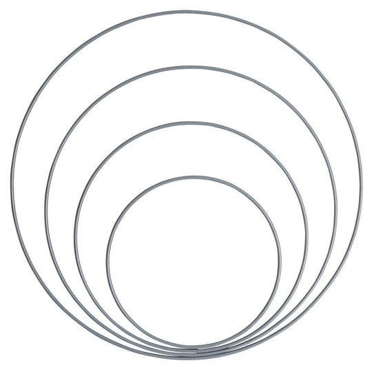 Metalringe Mix (15, 20, 25 &amp; 30 cm), 4 stk. - Go Handmade