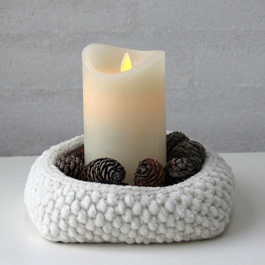 Moss Stitch Bakker med PU Læderbunde