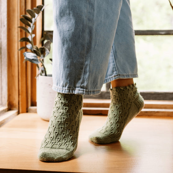 

Rosmarino - Ankelsokker med Hulmønster
7