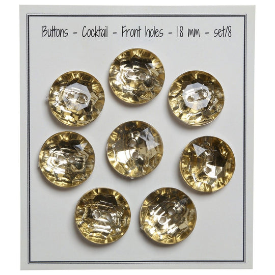 Cocktail Knapper m. to huller - 18 mm - Go Handmade