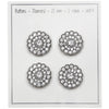 

Bling Knapper - Små Sten - Sølv - 4 stk. - Go Handmade
3