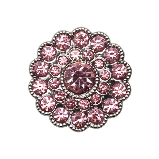 Bling Knapper - Små Sten - Pink - 4 stk. - Go Handmade