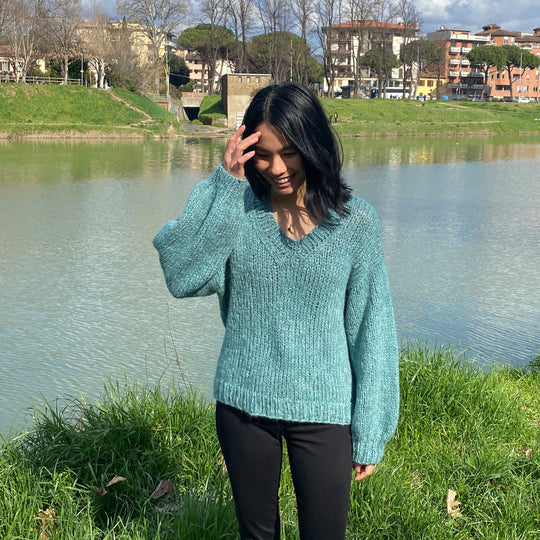 Charlotte - Sweater med v-hals