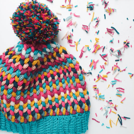 

Hue med fletmønster
1