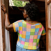 

Suncatcher - Intarsia T-shirt med Firkantet Hals
6