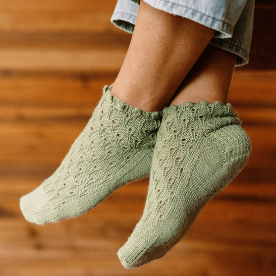 

Rosmarino - Ankelsokker med Hulmønster
1