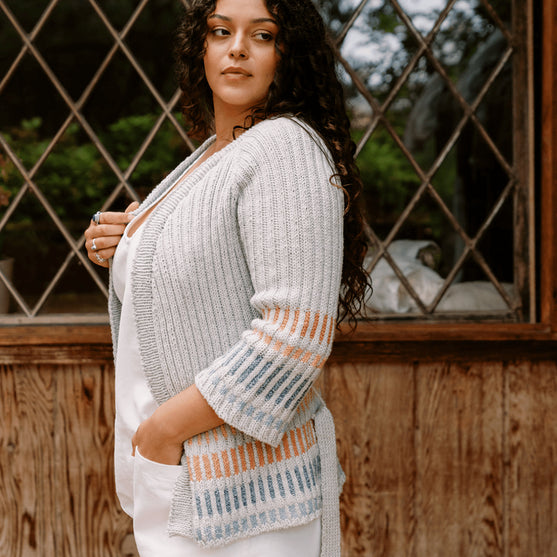 

Fusing Cardigan - Åben Cardigan med Bindebælte
1