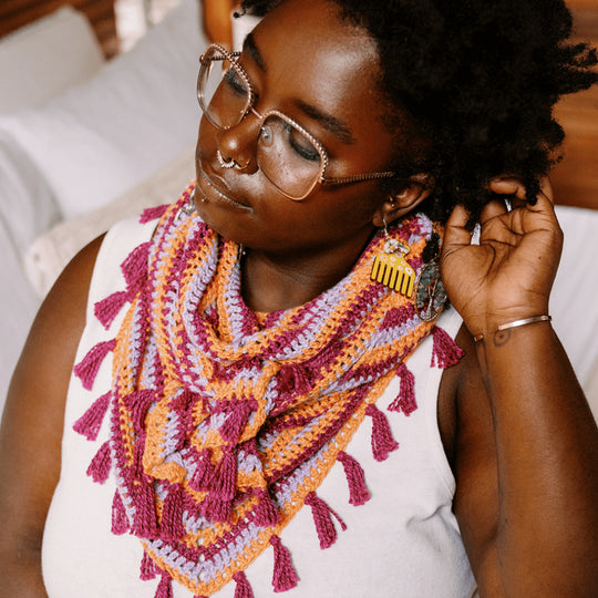 Confetti Glass - Trekantet Sjal