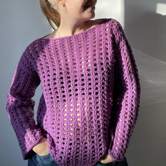 Easy Hole Structure Blouse - Bluse