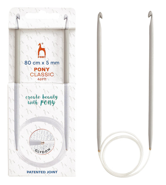 Classic Dobbelt Tunesisk Hæklenål m. Wire - Pony