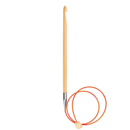 Bamboo Tunesisk Hæklenål med Wire - 50 cm - Hobbii