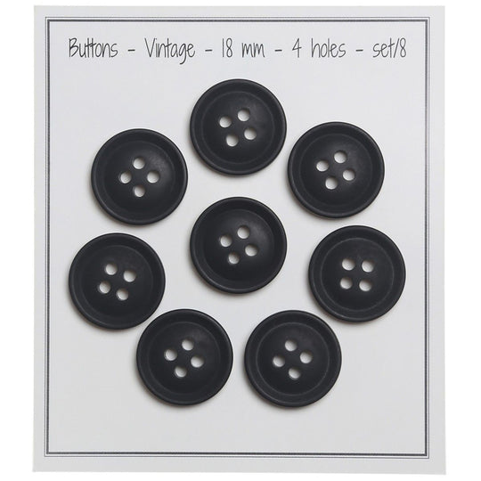 Vintage Knapper - Black - Flere Størrelser - Go Handmade
