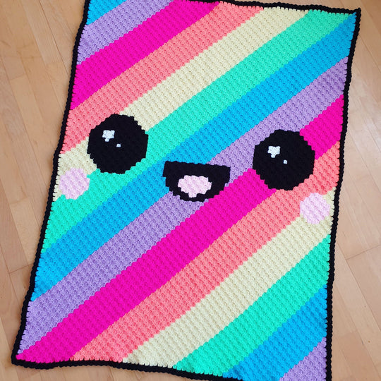 Kawaii Regnbue - Tæppe