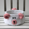 

Teddy Basket med PU Læderbunde
2