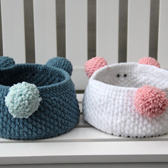 

Teddy Basket med PU Læderbunde
3