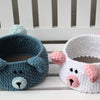 

Teddy Basket med PU Læderbunde
6