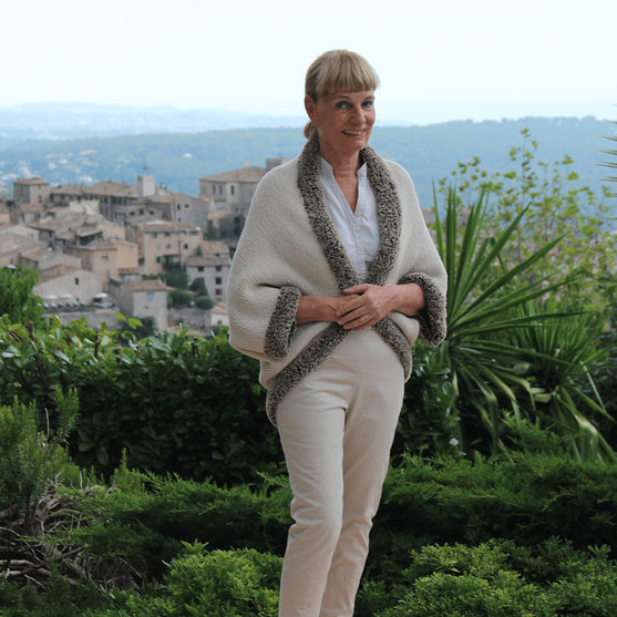 

Strikket sjalsjakke
1