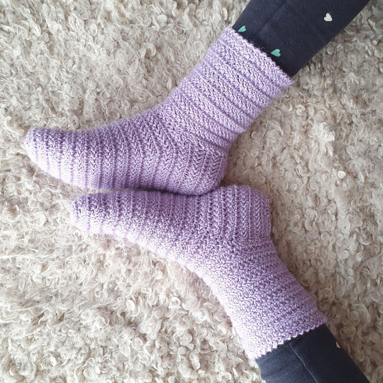 

Linda’s Herringbone Socks - Børnesokker
4