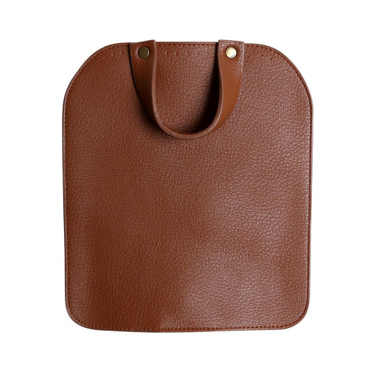 Taske Flap m/Magnetisk Knap - Brun/Bronze - Go Handmade