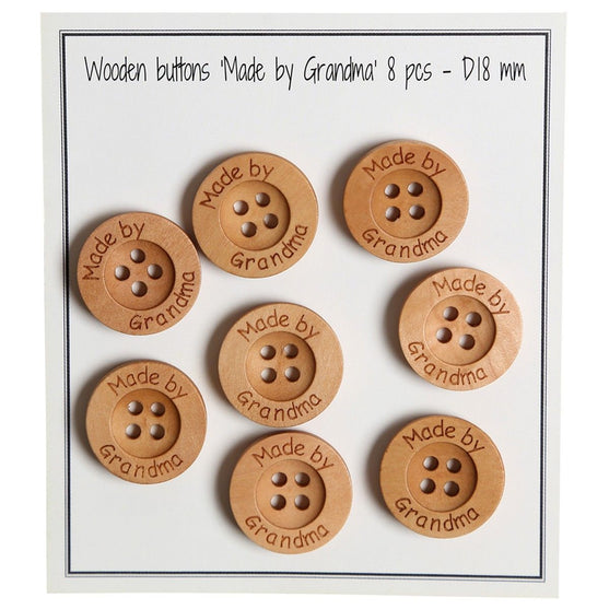 

Træknapper - Made by Grandma - 18 mm - Go Handmade
1