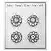 

Bling Knapper - Store Sten - Sølv - 4 stk. - Go Handmade
3