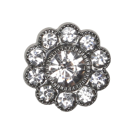 Bling Knapper - Store Sten - Sølv - 4 stk. - Go Handmade