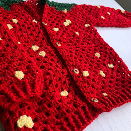 

Strawberry - Børnecardigan
2