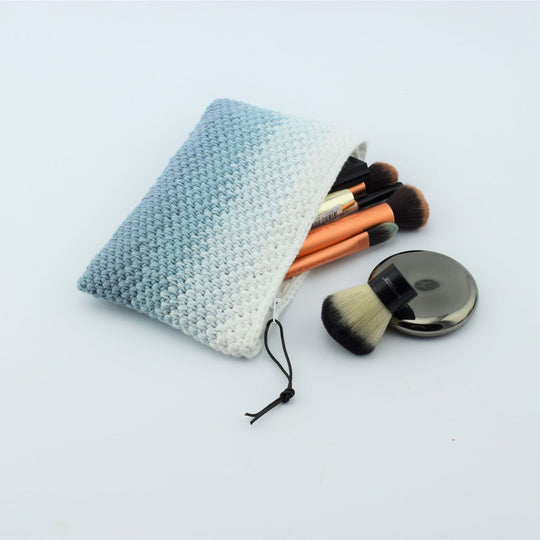 Hæklet kosmetik pung - Tone i tone