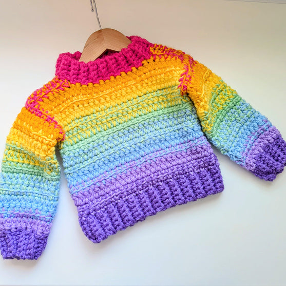 

Cosy Rainbow Jumper - Børnesweater
2