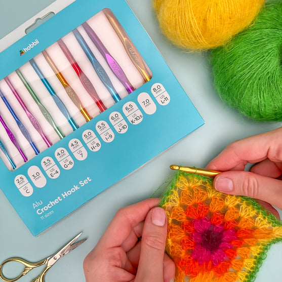 

Alu Hæklenålesæt - 11 størrelser - Hobbii
3