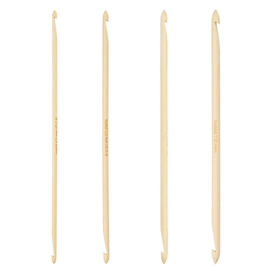 Bamboo Dobbelt Tunesisk Hæklenålesæt - 20 cm - Hobbii