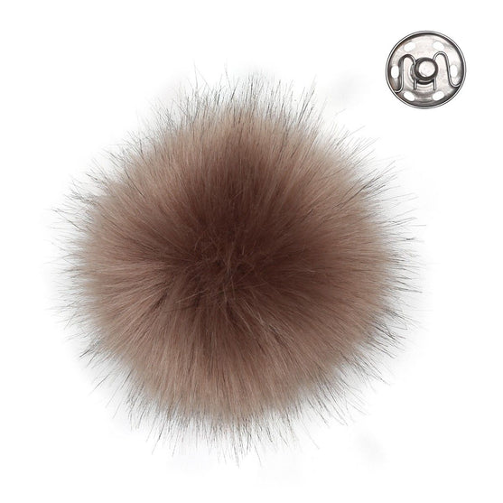 

Pompon m/knap, Brun - Go Handmade
1