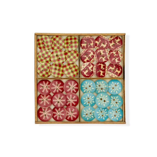 Træknapper - Jul - 18 mm - Hobbii