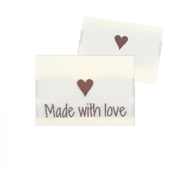 10 Labels - Made with love - 3,5 cm - Go Handmade