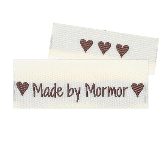 10 Labels - Made by Mormor - 5 cm - Sandfarvet - Go Handmade