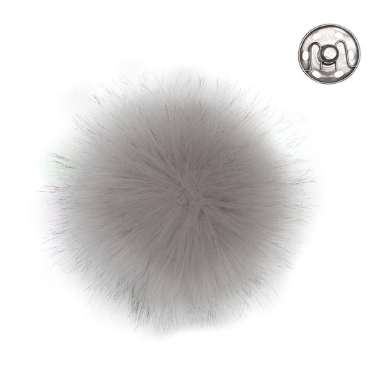 

Pompon m/knap, Grå, small - Go Handmade
1