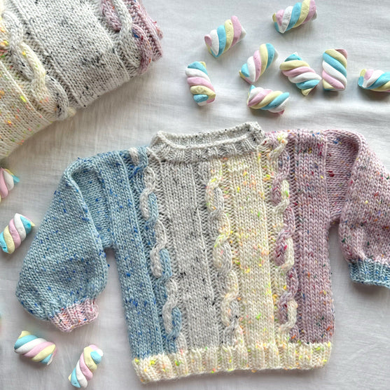 

Marshmallow Swirls - Børnesweater
1
