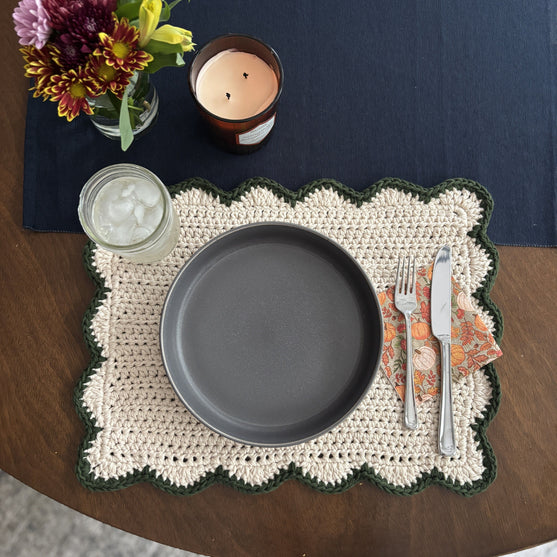 

Scallops - Rektangulær dækkeserviet
1