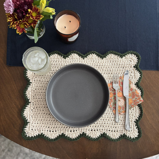 Scallops - Rektangulær dækkeserviet