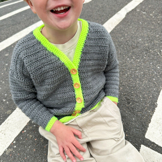 Contrast Cardi - Børnecardigan