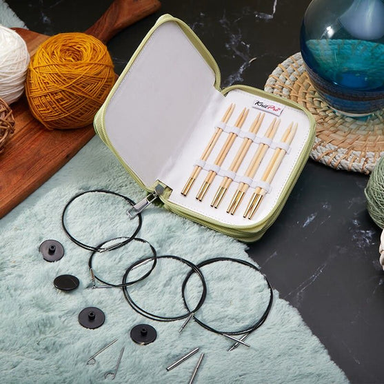

Bamboo Udskifteligt Rundpindesæt - Begynder - KnitPro
4