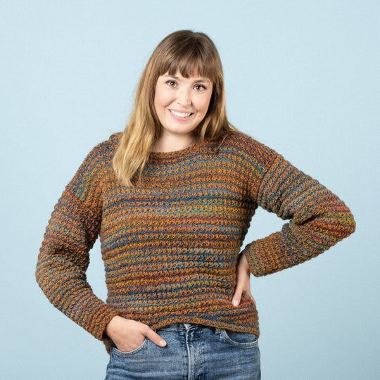 Nanna - Sweater i reliefmønster