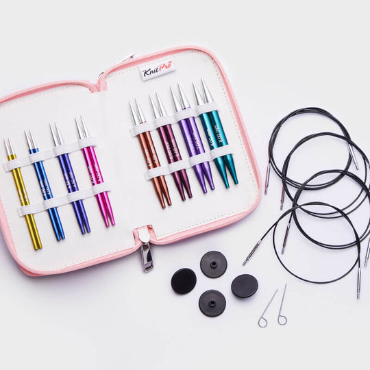 Zing Deluxe - Sæt med Korte Udskiftelige Rundpinde - KnitPro